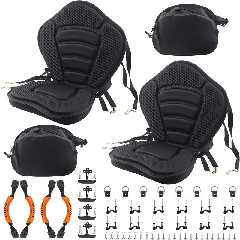 HLOGREE Kayak Seats - 1/2 Pck, Thicken Padded Seat Cushion with Back Support, Canoe & Ocean Sup Compatible - Image 1